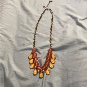 Pink and orange chunky necklace